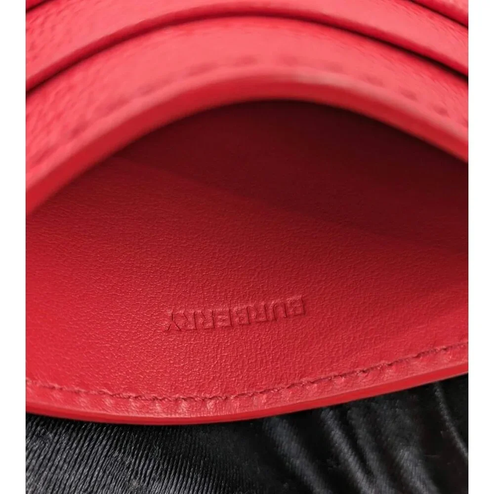 Burberry Sandon Embossed Logo Smooth Leather Card Case Wallet Red - Picture 6 of 9